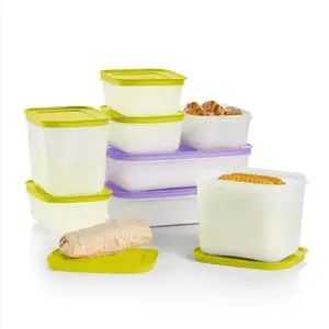 Freezer Storage Container - Shape, Stain Guard, Modular Design for Space-saving Storage in Freezers Kitchen