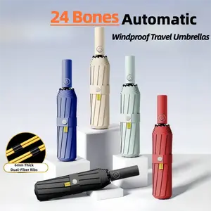 Automatic opening, high-quality fabric - windproof compact umbrella - portable umbrella for both men and women - compensation for damaged items