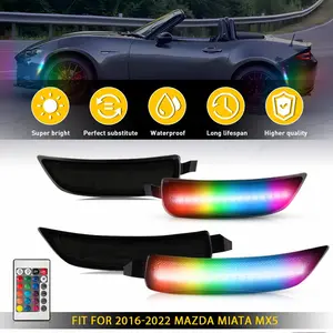 Fit Mazda MX-5 Miata 16-22 RGB Front Rear LED Side Marker Light NA1J-51-5E0B 4*