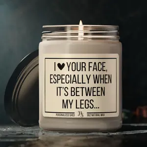 Funny Candle Gift for Him, Valentines Day Gift, Boyfriend Gift, Husband Gift, I Love Your Face Between My Legs, Anniversary Gift Idea