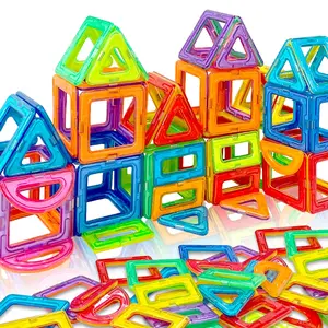 Kids Stem Building Toy Set, Stem Magnet Blocks, Colorful Magnetic Tiles Educational Gift, Birthday Christmas Halloween Creative Play for Children