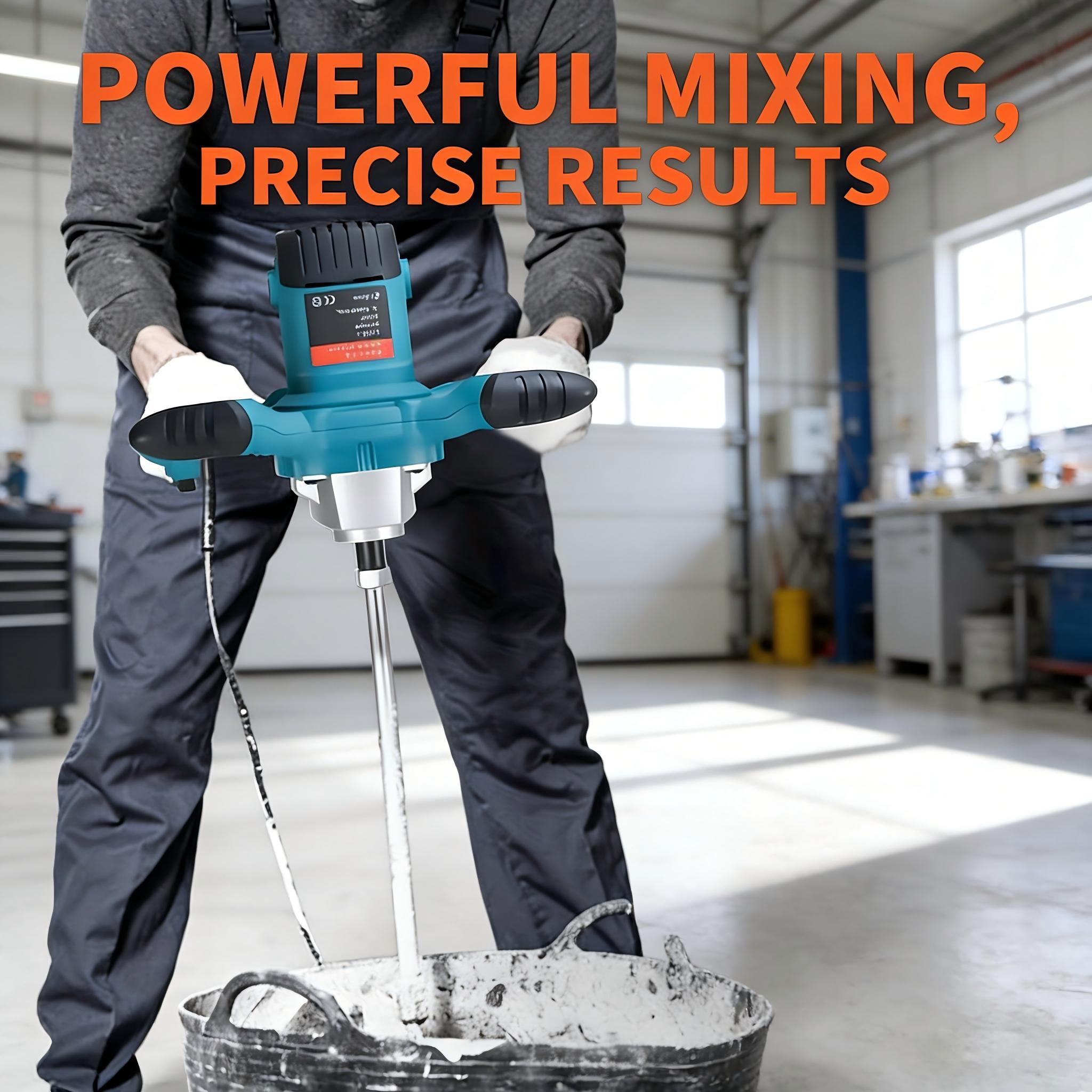 Handheld Electric Mixer, 6 Speed Settings, Paint/Plaster/Cement Concrete Mixing Device, Home Renovation Model, Meets Quality Standards