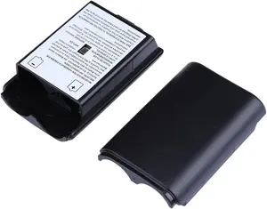 2x black battery pack cover shell case kit for an XBOX 360 wireless controller.