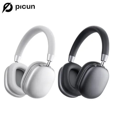 Picun F5 Over-Ear Noise Cancelling Headphones, -35dB ANC, Bluetooth 5.4 Low-Latency, Hi-Fi Audio, Personalized APP, Custom EQ Tuning, Lightweight, Compatible with Mobile/PC/Laptop, for Work From Home, Traveling
