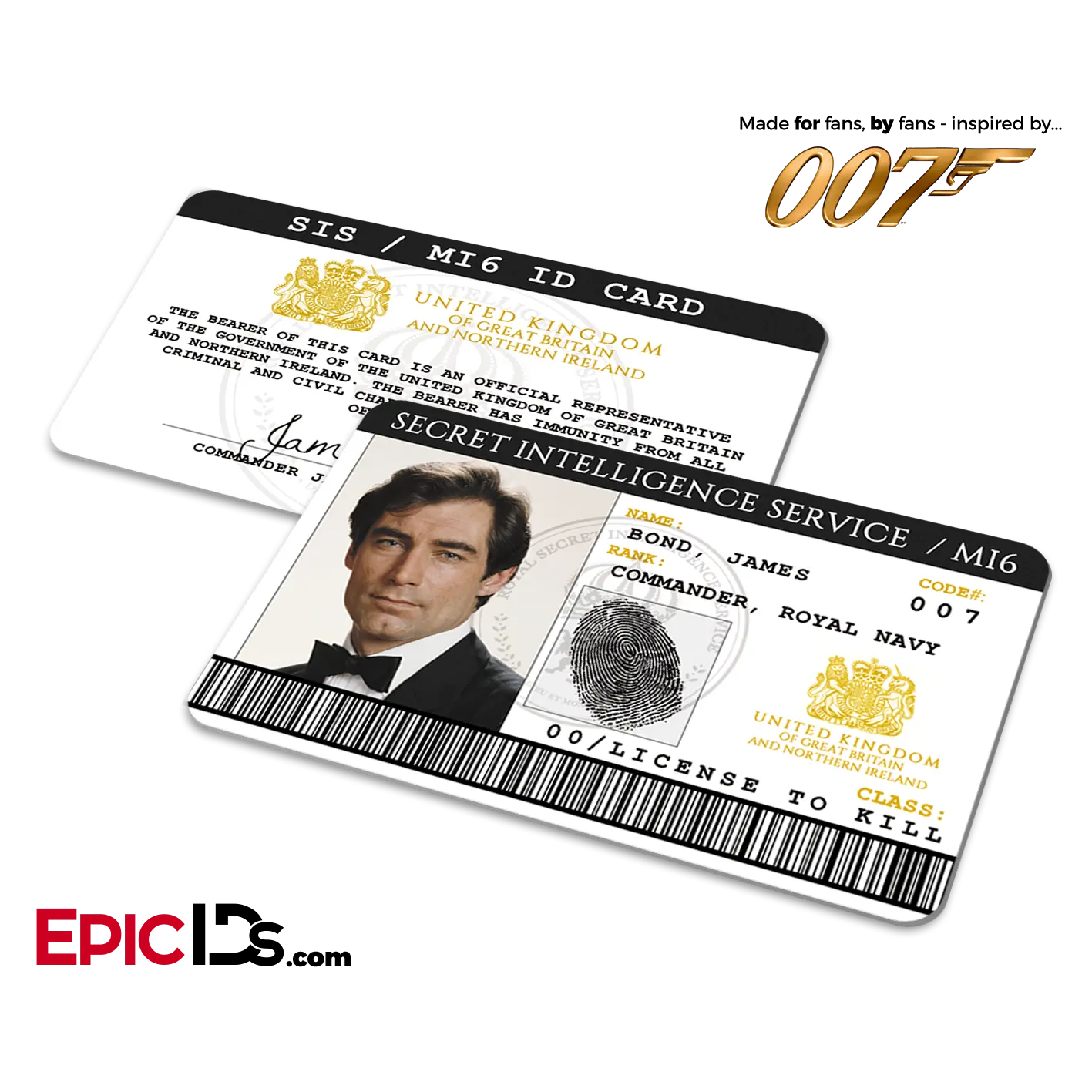 James Bond 007  Inspired (Timothy Dalton) Secret Intelligence Service ID