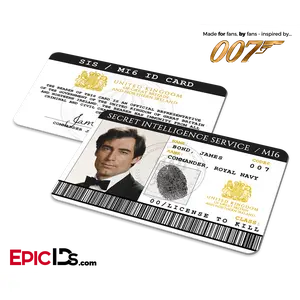 James Bond 007  Inspired (Timothy Dalton) Secret Intelligence Service ID