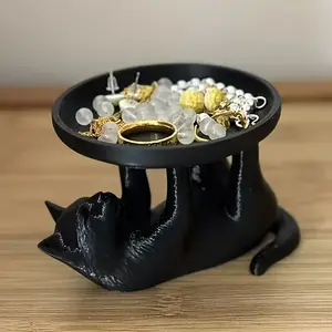 Multifunctional Cat Tray Decor, Cat Riser Storage Display, Round Plate Design, Dorm Room Setup, Creative Decoration, Pet Accessories