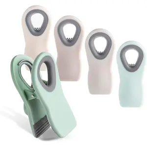 5 Pc Chip Bag Clips Bag & Food Bag(Mint and Grey) Kitchen Set Stylish Utensils