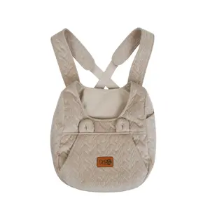 Khaki dog backpack, front bag, pet bag, breathable puppy bag, adjustable strap, portable cat strap, suitable for outdoor travel and walking, suitable for small and medium-sized pets.