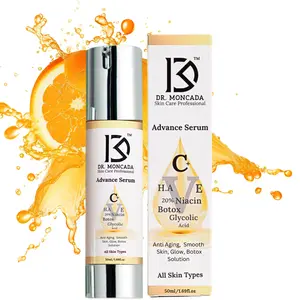 DR. MONCADA Best Vitamin C Serum for Face, Anti Aging Face Serum with Glycolic Acid, Hyaluronic Acid, Niacinamide , Vitamin E , and more ALL IN ONE. 1,69 Fl oz/50 ml Skincare Radiant Hydrating Tightening Skin Repair Flawless Comfort