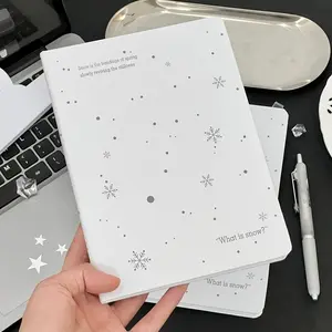 "Pure White Snowflake 'What Is Snow?' A5 Hardcover Notebook – Thick Lined Pages, Ins-Style High-Value Journal for Students, Office, Study, Creative Stationery, Diary, and Portable Writing"