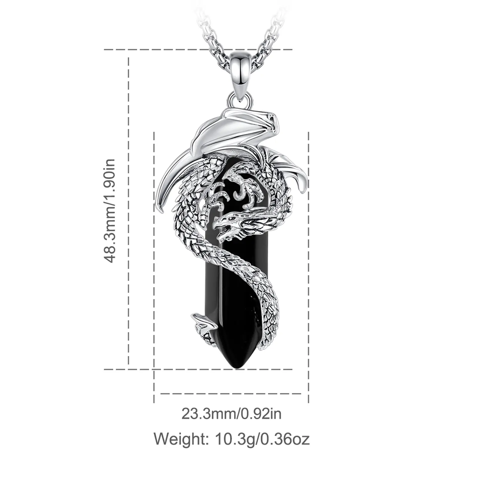 Style 3 Dragon - Wrapped Obsidian 