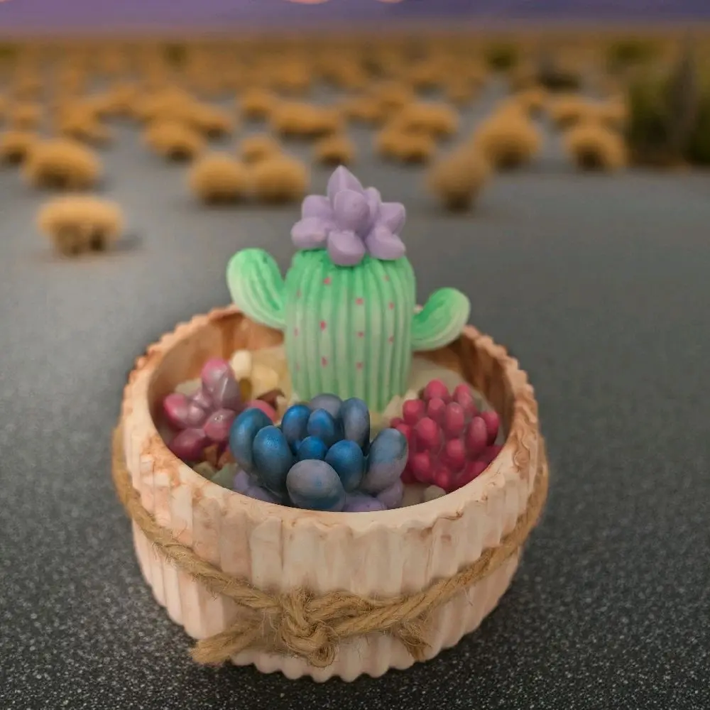 Succulent candle