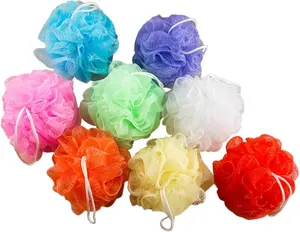 Pack of 12 Silky Mesh Bath Sponge, Gentle Exfoliating Bath Accessory for Daily Body Cleansing