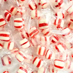Peppermint Soft Puffs Candy | 170 Wrapped Pieces, 32 oz (2 LB) Classic Mint Sweet Candy