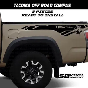 Toyota Tacoma Off Road Compass Decals 2 Pieces Ready to Install for Tacoma Style Enhancement
