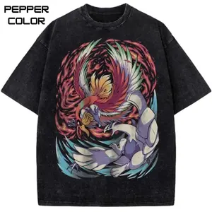 Vintage Lugia Shirt, Ho-Oh Graphic T-Shirt, PKM Shirt, Anime Vintage T-Shirt, Anime Merch, Stylish Crew Neck Short Sleeve T-Shirt Unisex, Streetwear for Men,for Women,Gift Anime fans