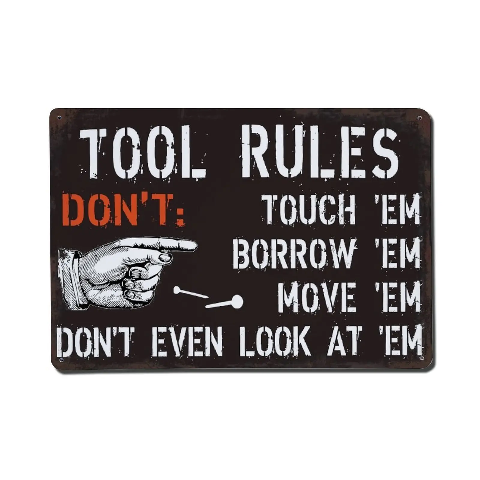 Retro Vintage Aluminum Decorative Sign, 8x12 Inches Fun Tool Rules Metal Plaque, Garage Art for Men’s Exclusive Space, Indoor/Outdoor Home Wall Decoration, Ideal Gift,summervibes Rectangle Design Yard Sign