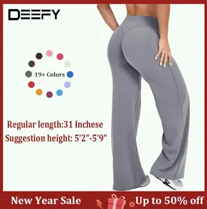 DEEFY SoftMotion Straight Leg Bottoms 31.5" Inseam Fitness Gymwear Women's Breathable Light Thin Sportswear Wide Sweatpants Solid Color Joggers for Yoga & Outdoor Sports