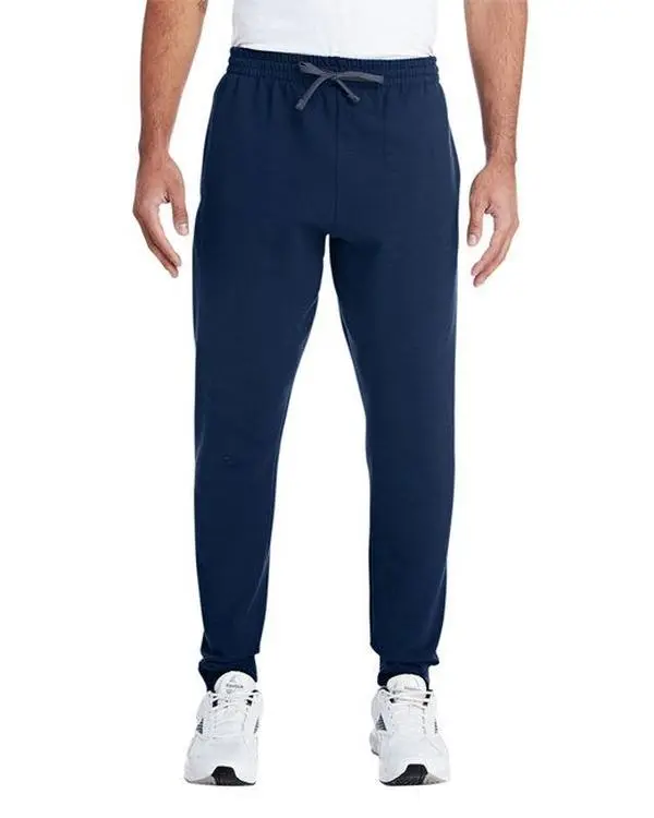Jerzees Adult Nublend® Jogger ATH HTH CHR GRY 3XL All Seasons 7.2 oz Premium Cotton Polyester Fleece Eco Friendly Charcoal Grey Tapered Leg Joggers