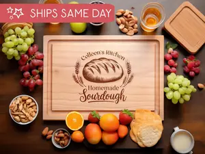Personalized Sourdough Engraved Cutting Board, Fresh Bread Cheese Board, Bread Baker, Baking, Bridal Shower, Bread Board, Kitchen Decor