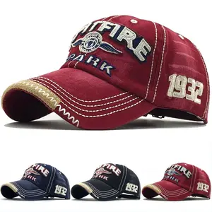 Vintage Washed Cotton "SPITFIRE 1932" Embroidered Baseball Cap | Retro Distressed Snapback Hat for Men & Women - Adjustable Strap, Perfect for Hip-Hop, Biker Style & Summer Outdoor Activities