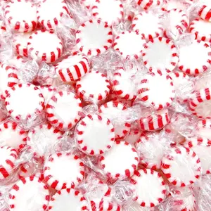 Starlight Peppermint Mints | 1 Pound Bag - Approx. 75 Count | Old Fashioned Hard Candy | Hard Candy Individually Wrapped for Office Bowls & Holiday Buffets
