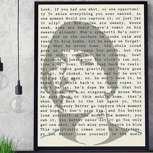 ​Music lyrics canvas wall art - no frame poster and print, apply to home decoration, perfectly suitable for bedroom, living room, office and dormitory - music lover's ideal gift, wall picture, artwork.​