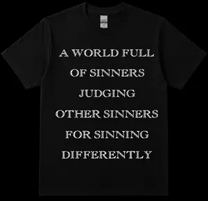 Sinners Unisex Casual T-Shirt - Comfortable Everyday Menswear Top