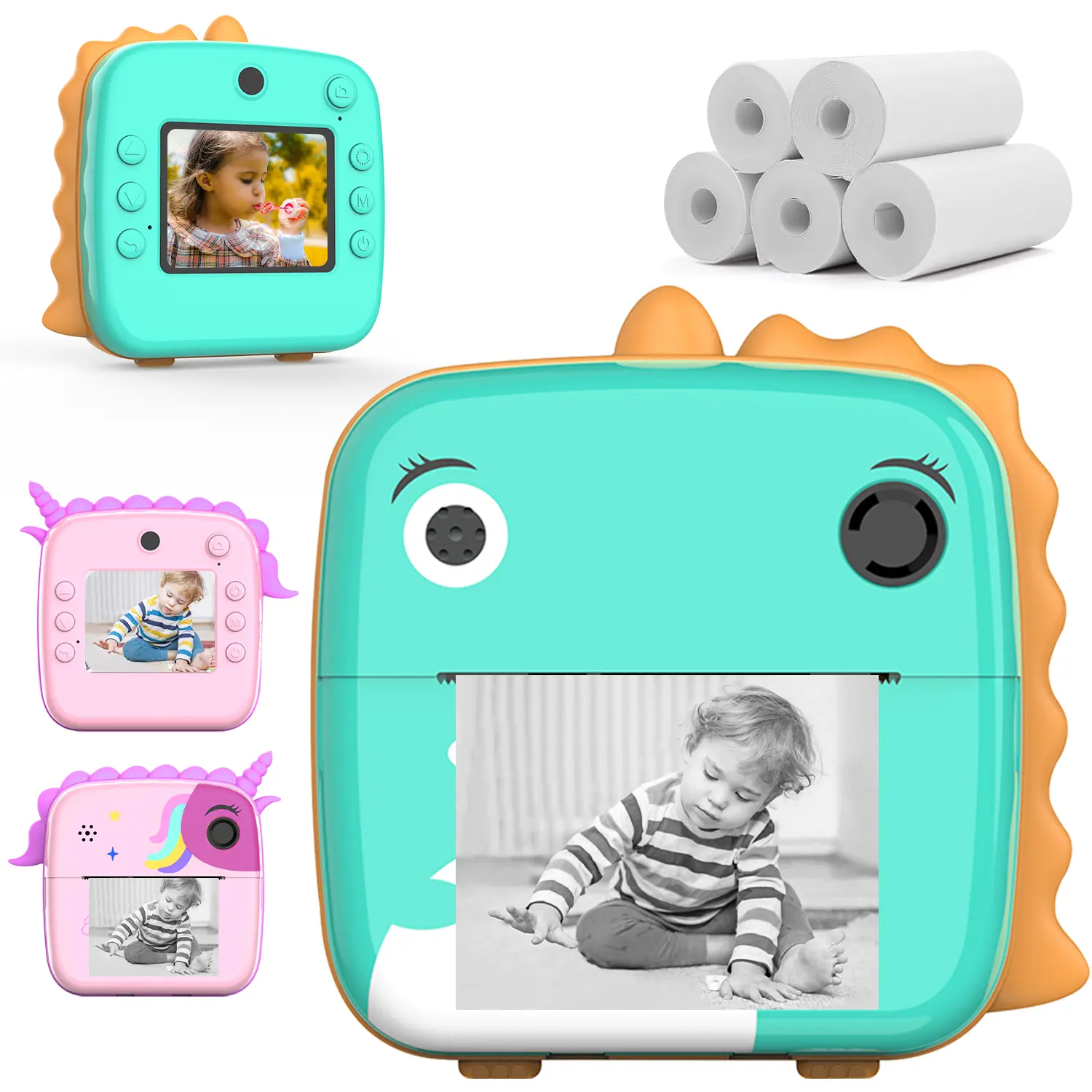Dinosaur Selfie Camera Toy, USB Rechargeable 1080P Video Recorder, Portable Fun Photography Gift, Perfect Christmas Birthday Gift