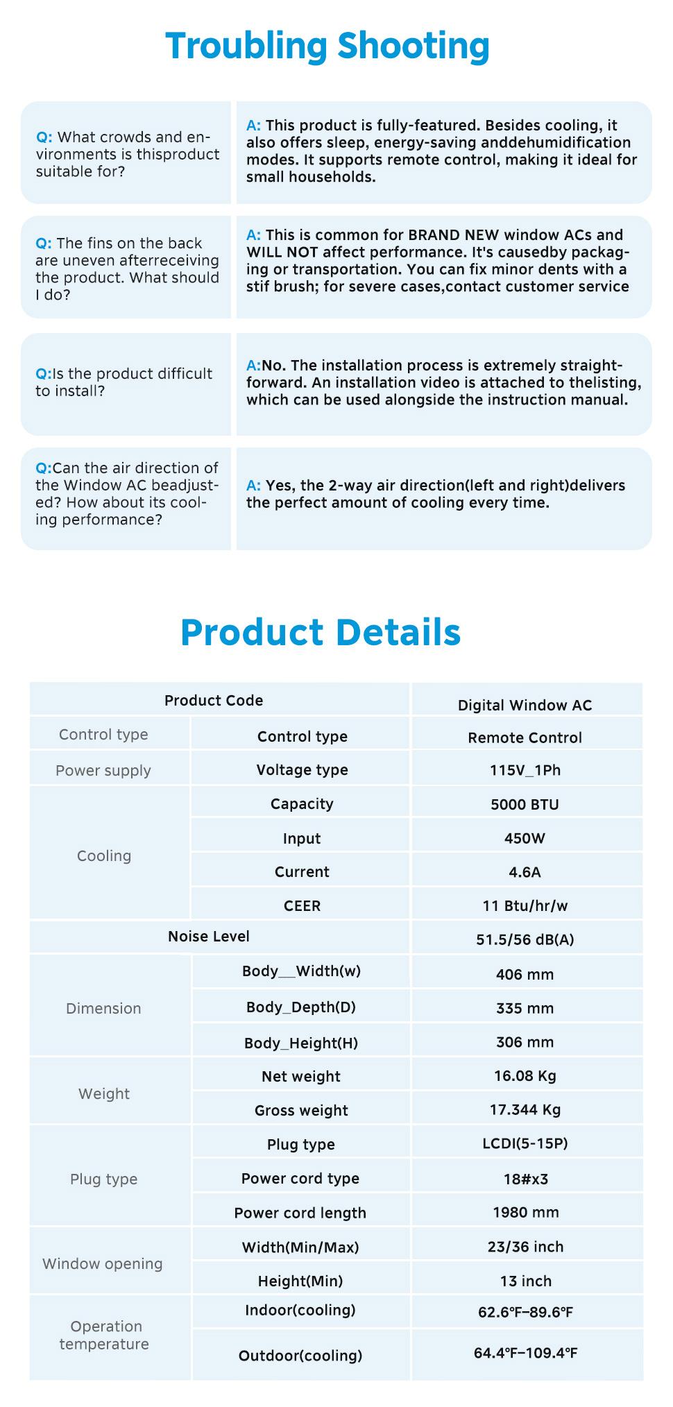 Midea 5,000 BTU Digital Window Air Conditioner, Cools up to 150 Sq. Ft. AC with Easy-to-Use Reusable Filter, Remote, Perfect AC for Bedroom, Living Room, Home Office, Electronic Control
