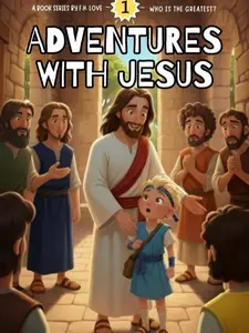 Adventures with Jesus-Book #1 Who is the Greatest? Bible-based chapter books for ages 4-12. 2nd grade reading level. Loved by kids, trusted by parents! Bible story, Bible study, Fun activity pages! Full color! Over 40 comic style pictures! Kid devotional