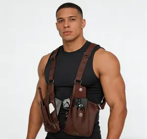 A high-quality leather shoulder bag for both men and women, featuring anti-theft function. It can hide and store mobile phones, headphones, wallets and outdoor equipment. Suitable for various occasions such as cycling, traveling and hiking.