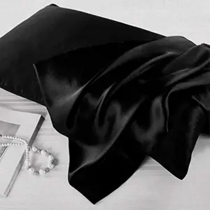 Satin Pillowcase Body Pillow Pillowcase, Cooling Satin Pillowcase for Hair and Skin, Silk Pillowcase Set of 2 - Black Pillow Case : Home & Kitchen