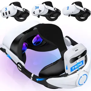 ESYWEN Comfort Head Strap Compatible with Meta Quest 2/Quest 3S/Quest 3 Head Strap, with 7500mAH Battery,Adjustable VR Headset Strap Accessories with Soft Cushion Enhanced Support&Reduce Pressure for Oculus Head Strap