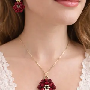 Beaded Jewelry Set – Necklace & Earrings