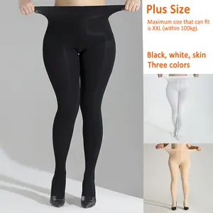 Plus-size Pantyhose for Women Thin Semi-transparent High-elasticity High-waisted Tummy-control Hip-lifting Stockings for Everyday Wear and Holidays
