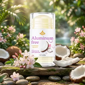 Aluminum-Free Coconut Powder Jasmine Deodorant Stick, Gentle Skin-Friendly, 72-Hour Freshness, Deep Care, Moisturizing, Portable Refill, 40g