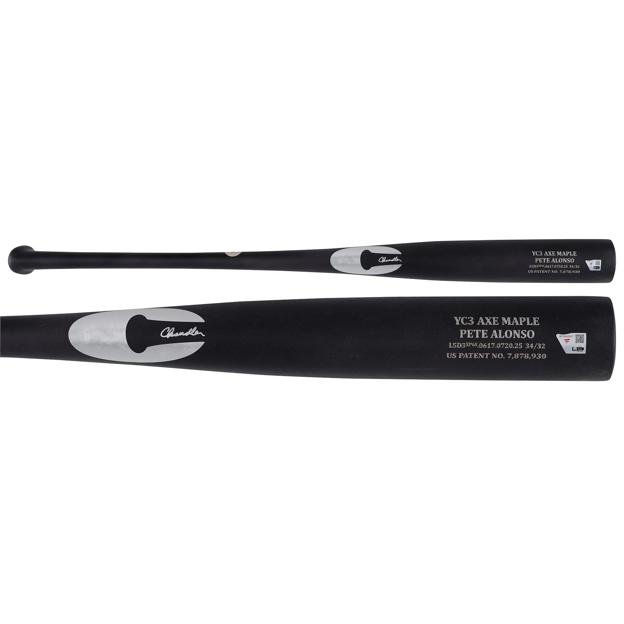 Pete Alonso New York Mets Player-Issued Black Chandler Bat from the 2025 MLB Season - Fanatics Authentic Certified