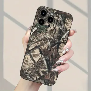 Innovative Camouflage Leaf Design Is a Popular Choice for a Classic And Playful TPU Phone Case That Protects Your Camera. It Fits Various Iphone Including 7, 8, 11, 12, 13, 14, 15, 16 Pro, 16 Plus, 16 Pro Max, X, Xs Max  Compatible with Samsung Galaxy S25