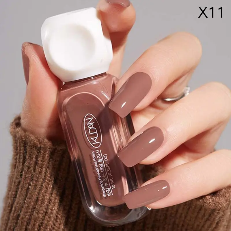 10ml Maillard Brown Water-Based Peel Off Nail Polish, Quick Drying High Saturation Nail Polish Nude Brown Neutral Beige Khaki Nail Polish Suitable for All Seasons, Salon Quality Nail Art DIY Female Holiday Gift