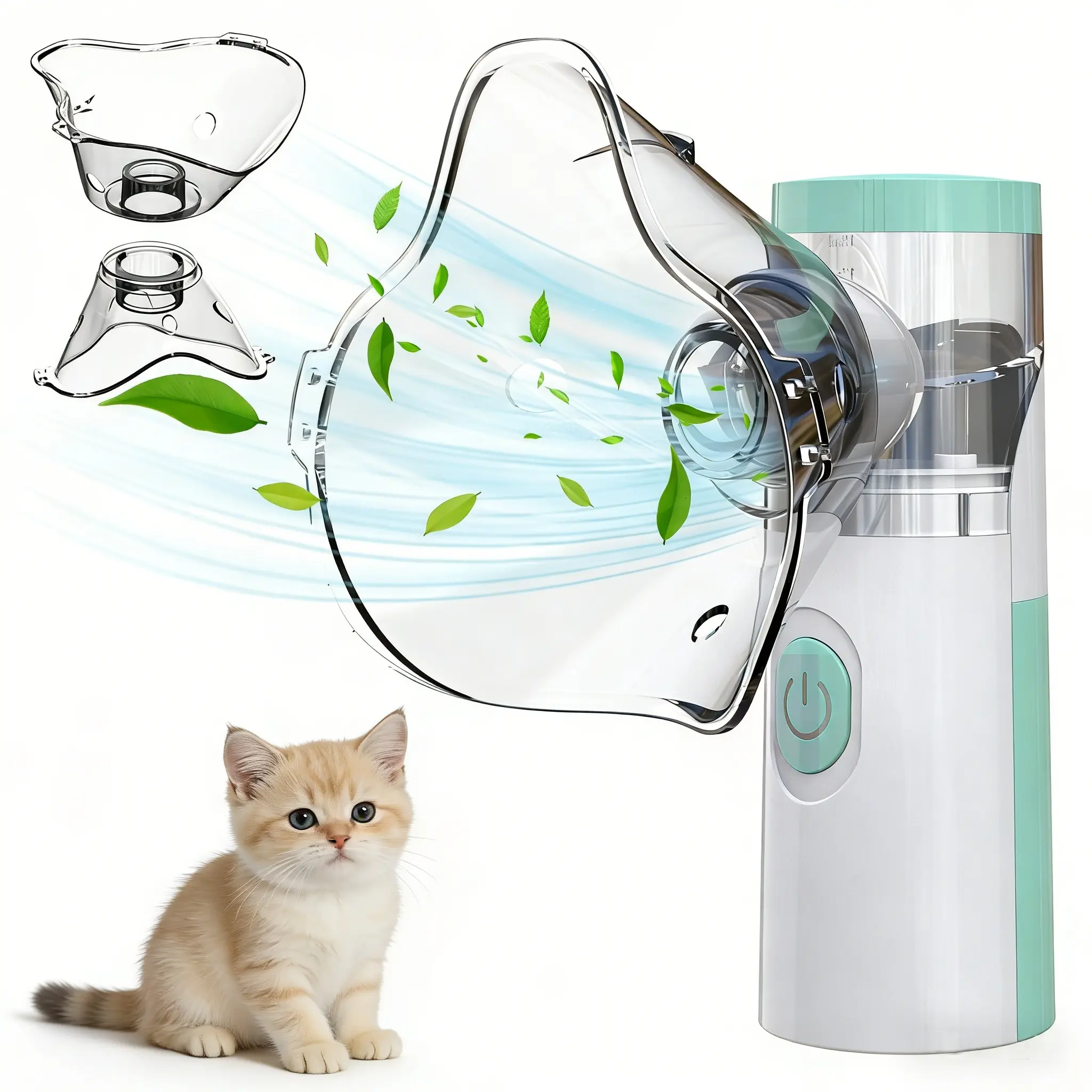 Portable Nebulizer-Handheld Mesh Nebulizer-Auto Cleaning Compact Nebulizer for Adults and Kids for Home, Office, Outdoor