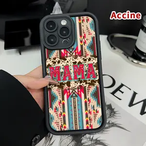 Compatible for iPhone 16 15 Pro Max Plus 14 13 12 11 X XR E Western Elements MAMA Rugged Durable shockproof Anti-Scratch soft Silicone case