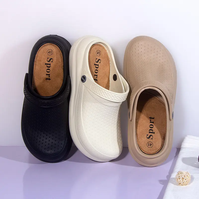 Women's Casual Thick Soled Non Slip Beach Shoes with Easy Slip On Design and Closed Toe – Lightweight Comfortable Water Shoes for Men Women, Perfect for Seaside, Pool, Summer Vacation, and Outdoor Walking