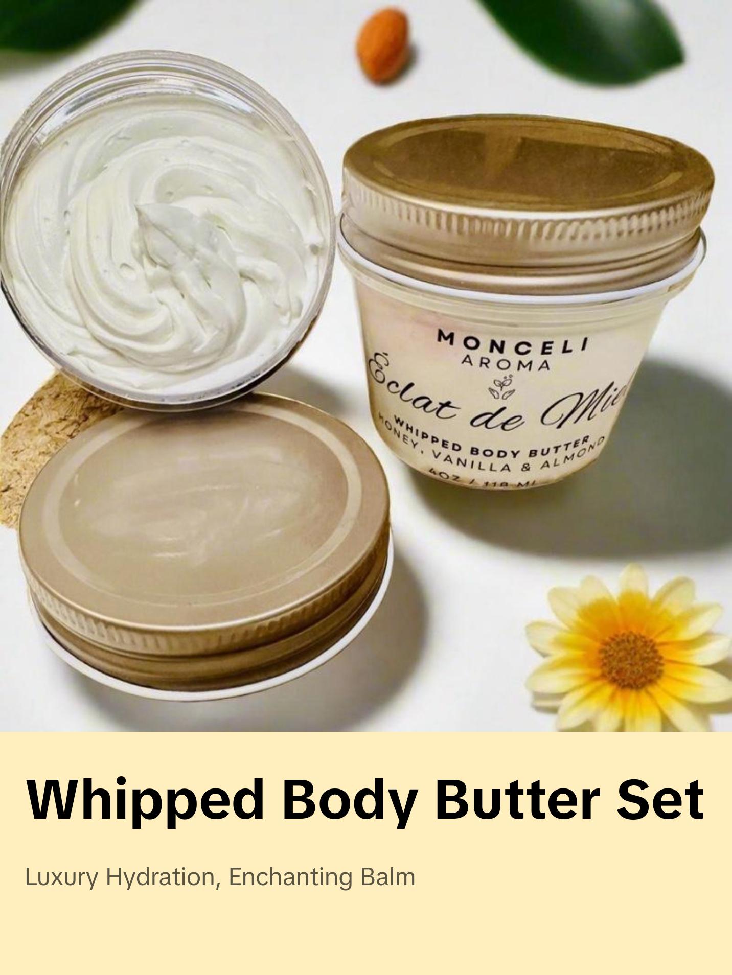 Monceli  Aroma Whipped Body Butter - Honey, Vanilla & Almond - 4oz