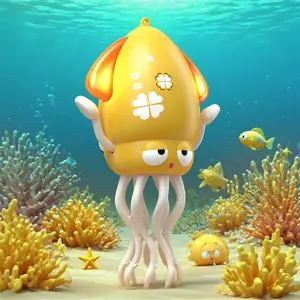 Electric Dancing Octopus Toy with Led Light and Music, Kids Electric Crawling Octopus Tummy Time Toys, Rechargeable Interactive Sensory Toy, for Christmas Birthday Gift(Yellow)