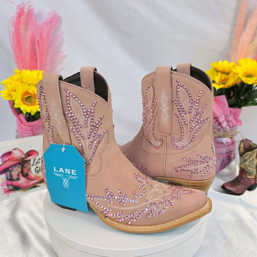 Lane Lexington Cowgirl Boots Adorned with SWAROVSKI Crystals Size 7.5