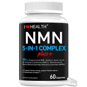 NMN Complex Plus+ for Women & Men W/NAC, Alpha Lipoic Acid, NMN, Coenzyme Q10, Resveratrol | 60 Capsules | Supports Energy,Anti-Aging, Antioxidant & Cellular Health