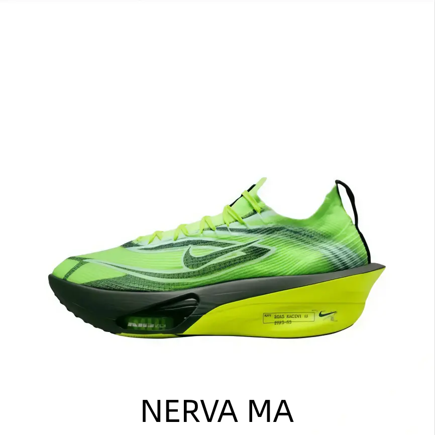 Lightweight sock-style racing athletic shoes with breathable woven mesh, gradient green black cushion absorbs impact to protect knees during high-speed running