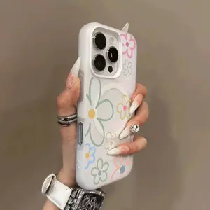 1pc Cute Jelly 2-In-1 Magnetic Phone Case, Couples Phone Case Summer Color Phone Case, Compatible with IPhone 17 Pro Max/16 Pro Max/15 Pro Max/13/15/16/17 Pro/14/11, and Samsung Galaxy A15-A56/S22-S26 Series Case, Double Layer of Protection Cover